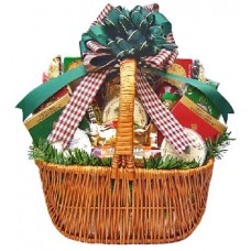 Sausage, Cheese, Crackers and Nuts | Christmas Gift Basket | Size Large