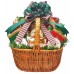 Sausage, Cheese, Crackers and Nuts | Christmas Gift Basket | Size Large