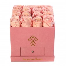 Premium Roses| Real Roses That Last a Year | Fresh Flowers| Roses in a Box (Pink Box, Medium)