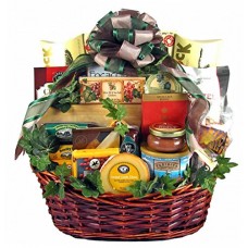 Premium Fathers Day Gift Basket | Meat, Cheese, Nuts, Smoked Salmon, Dried Fruit, Cookies and More